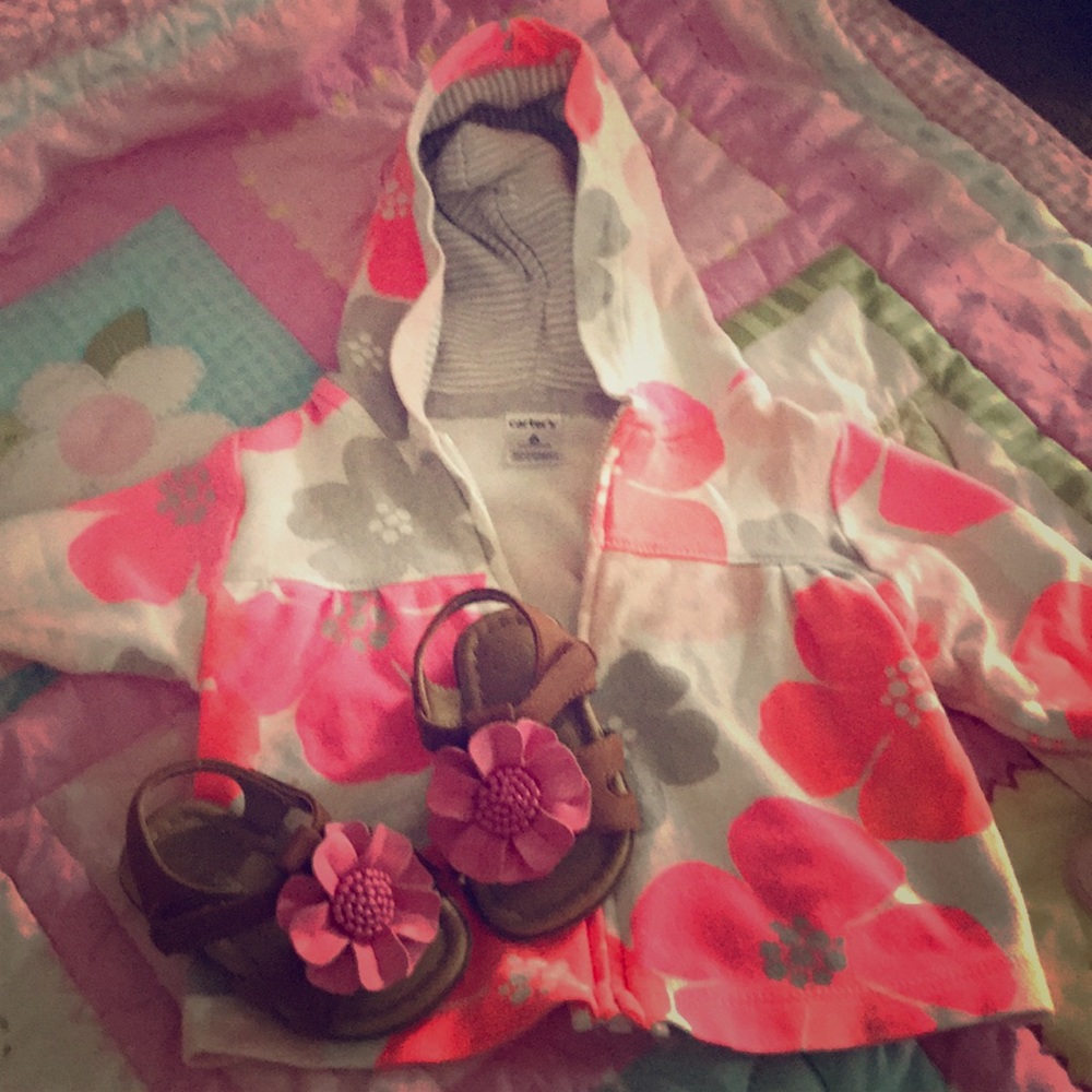 3-6mo Spring Hoodie and shoes